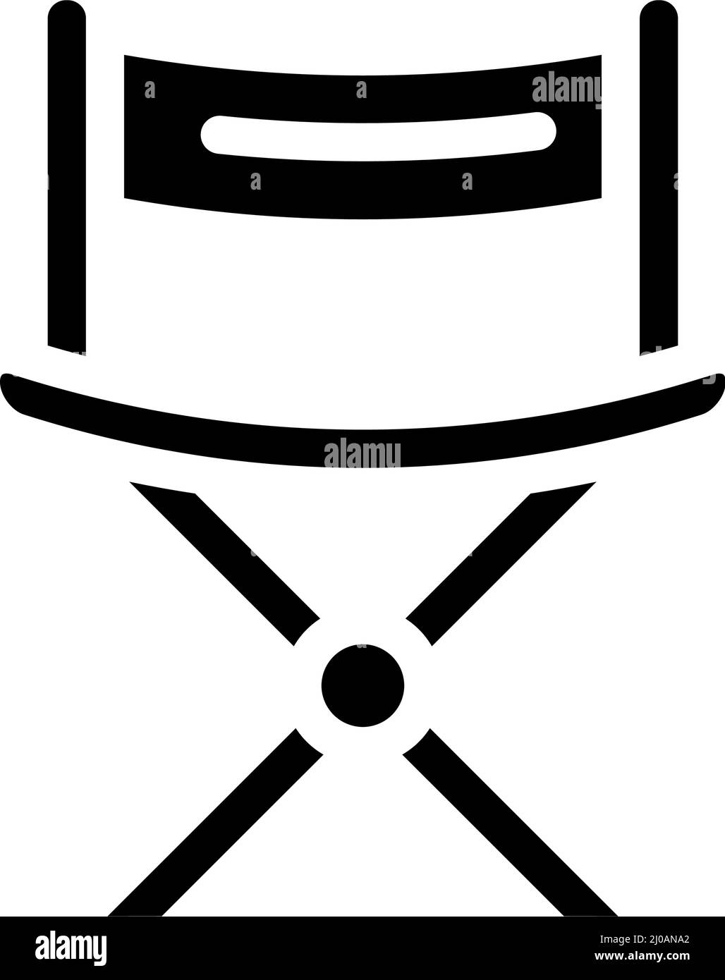 chair camping furniture glyph icon vector illustration Stock Vector ...