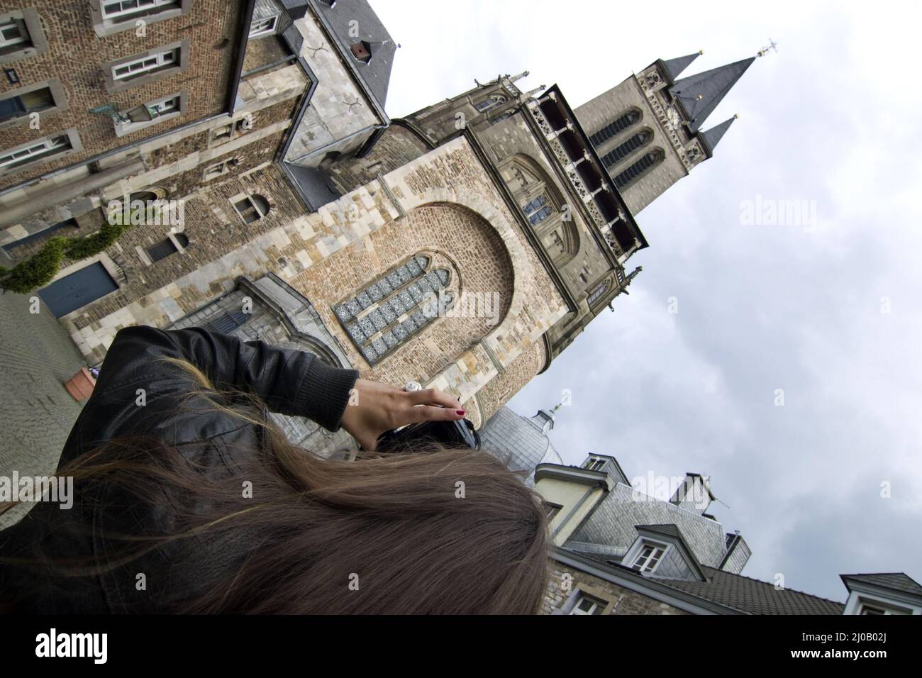 Imperial Cathedral of Aachen Stock Photo