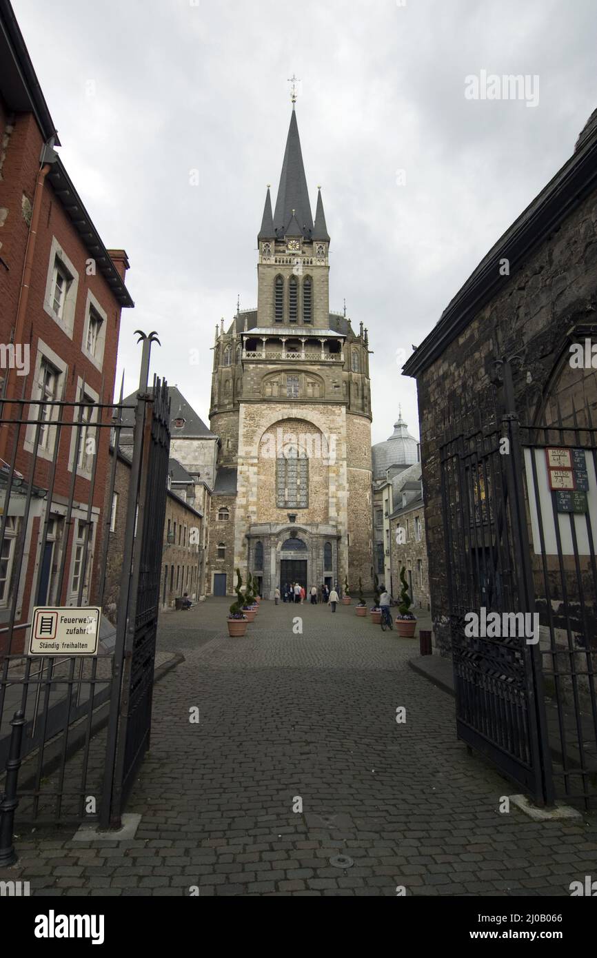 Imperial Cathedral of Aachen Stock Photo