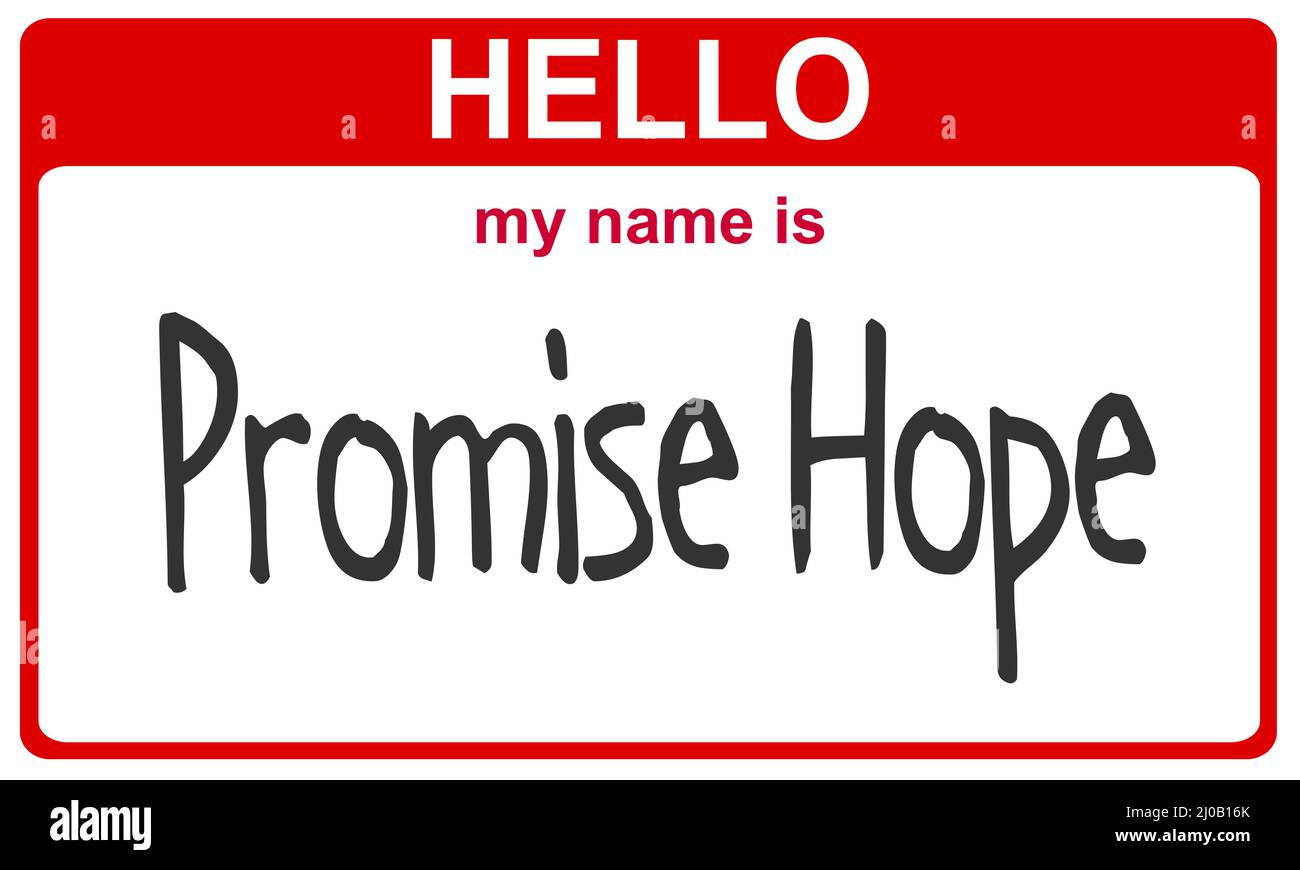 Name promise hope Stock Photo