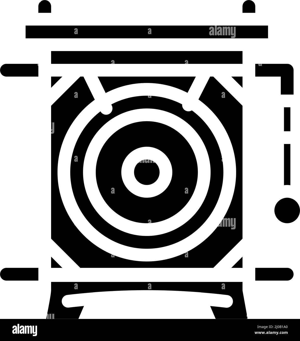 chinese gong glyph icon vector illustration Stock Vector