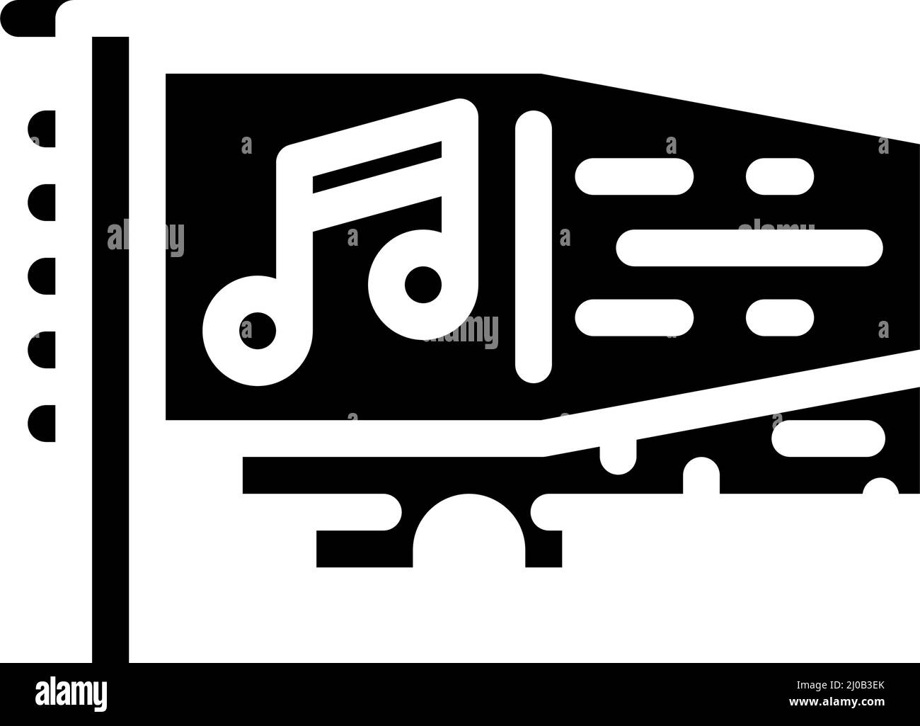 sound card glyph icon vector illustration Stock Vector