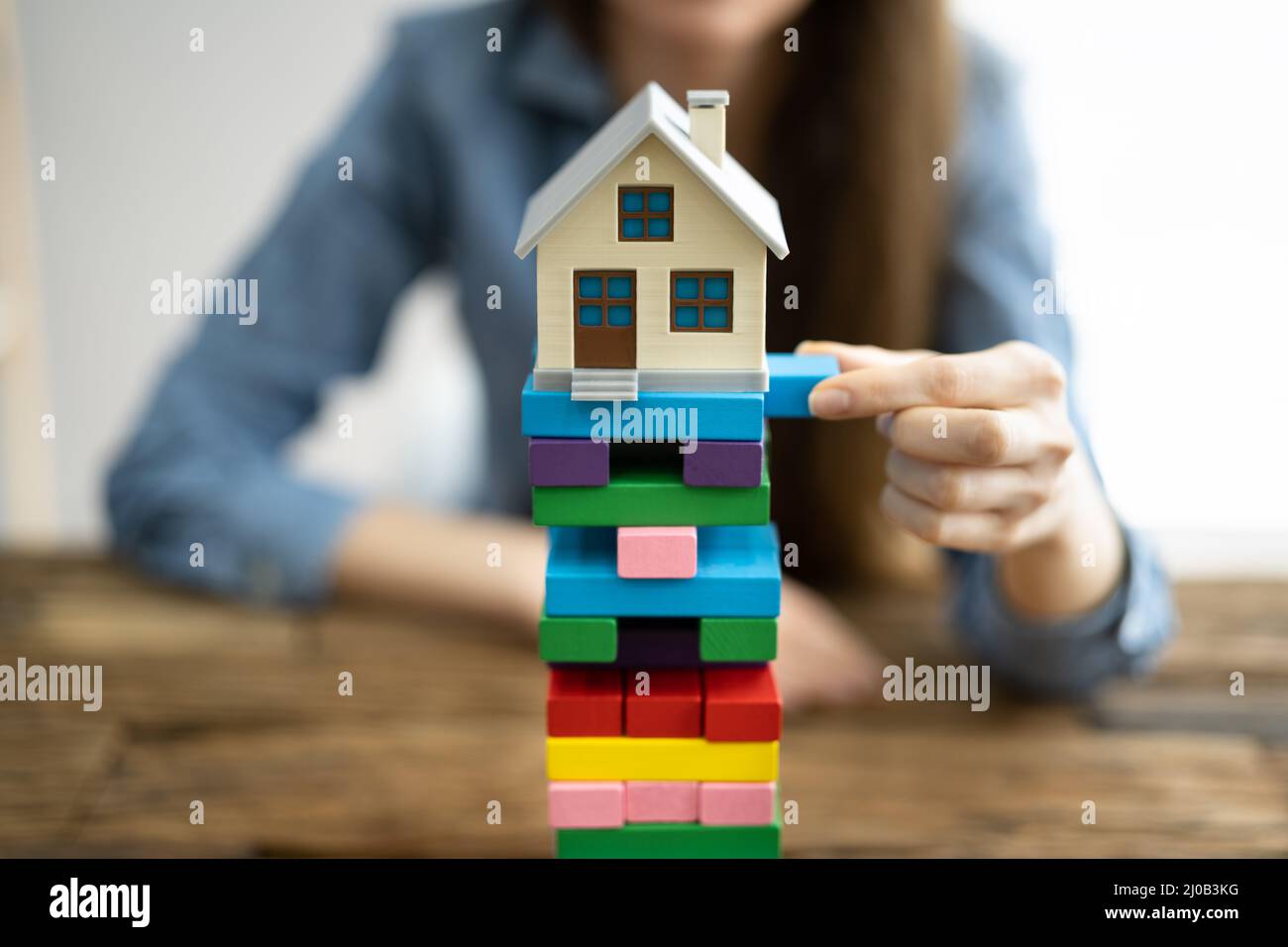 House Mortgage Property Risk And Insurance Management Stock Photo