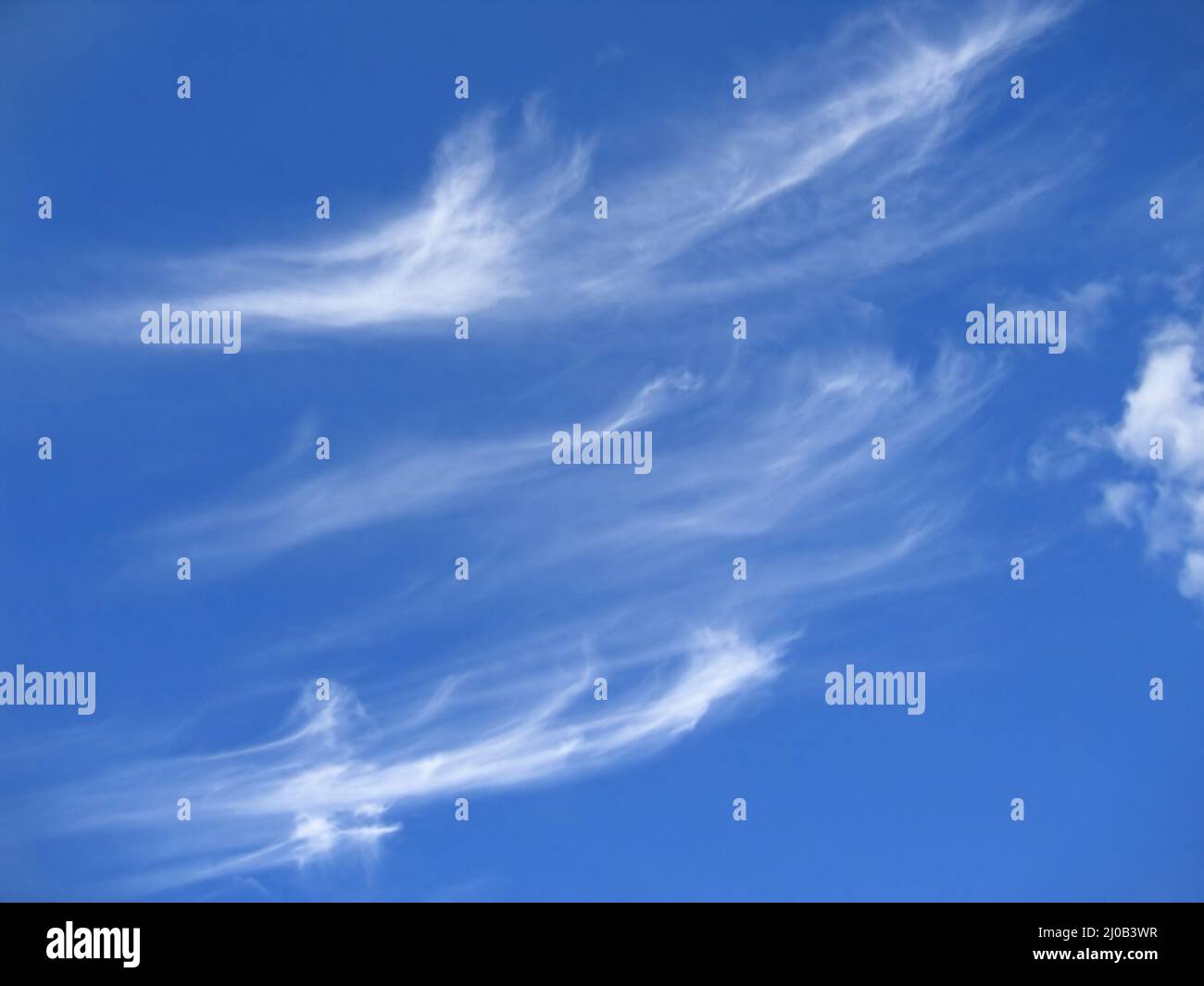 Plumose clouds Stock Photo