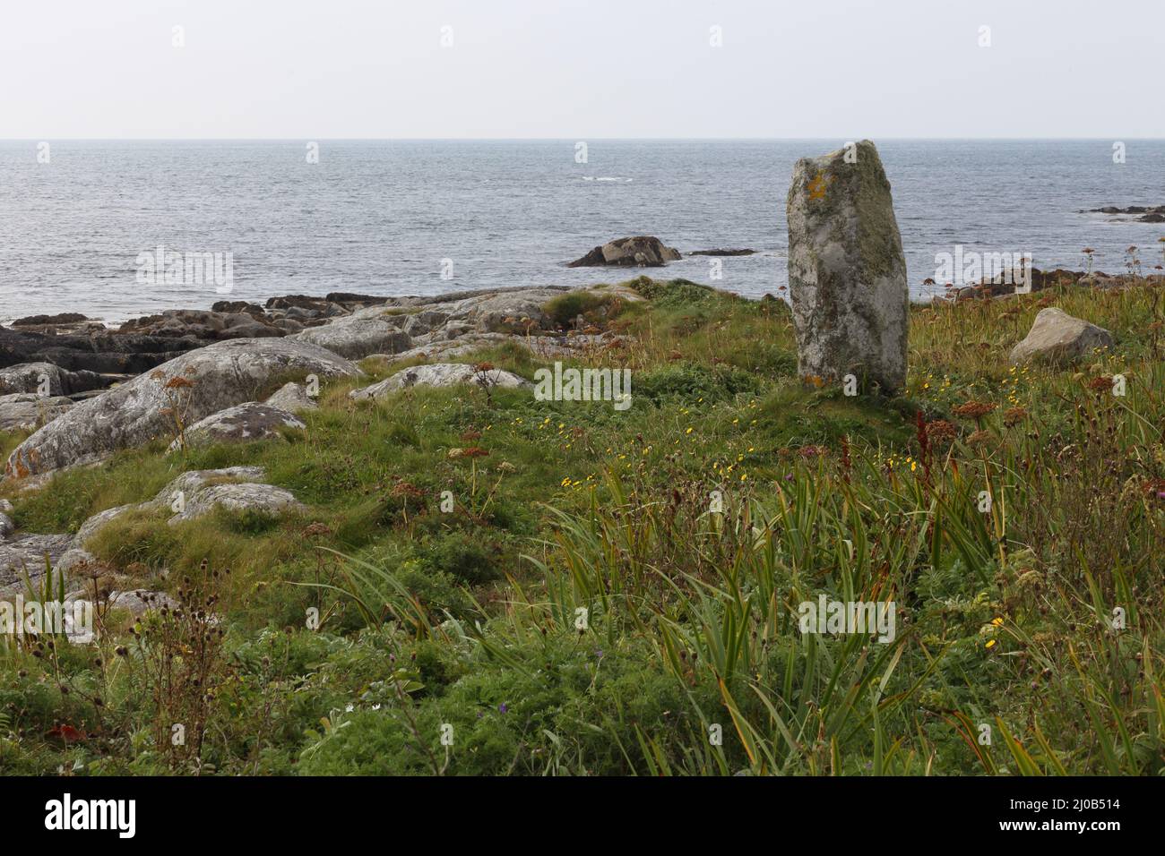 Pollachar Stonding Stone, South Uist, Scotland Stock Photo