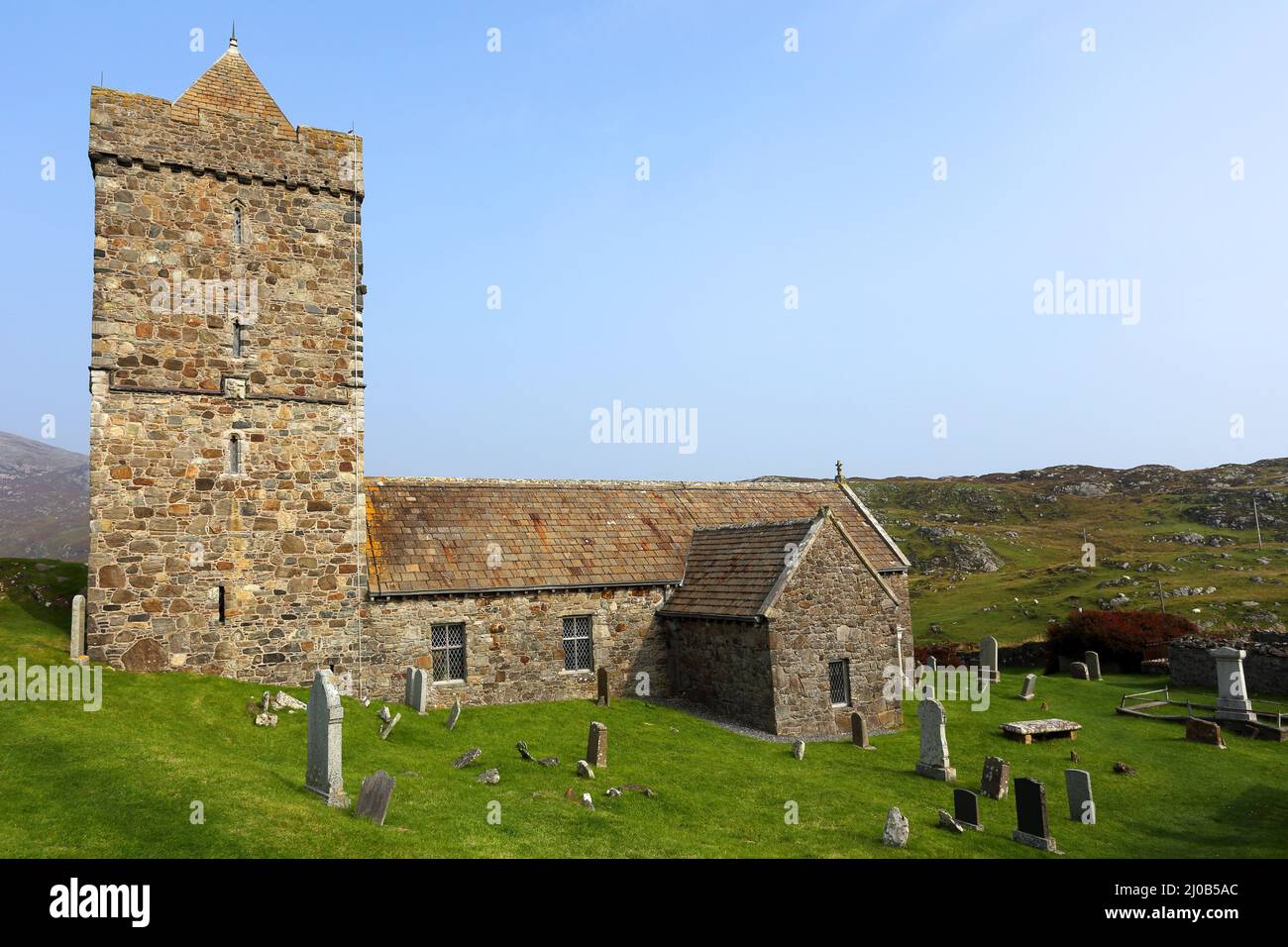 St Clement's Church, Harris, Hebrides, Scotland Stock Photo