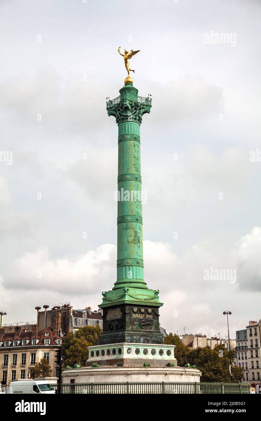 July column at Place de la Bastille in Paris, France Stock Photo Alamy
