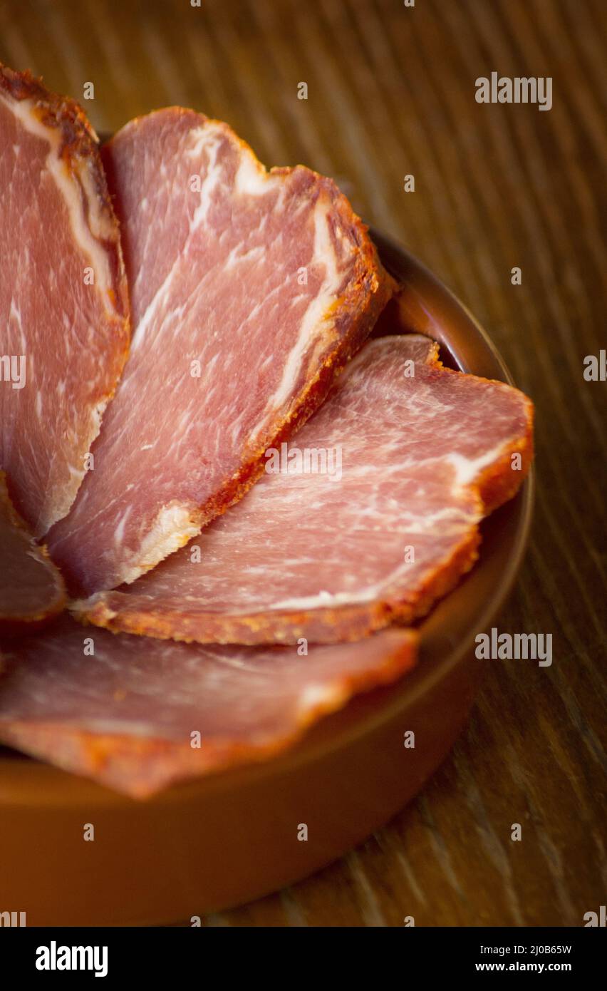 Charcuterie pork loin Spanish lomo embutido Stock Photo Alamy