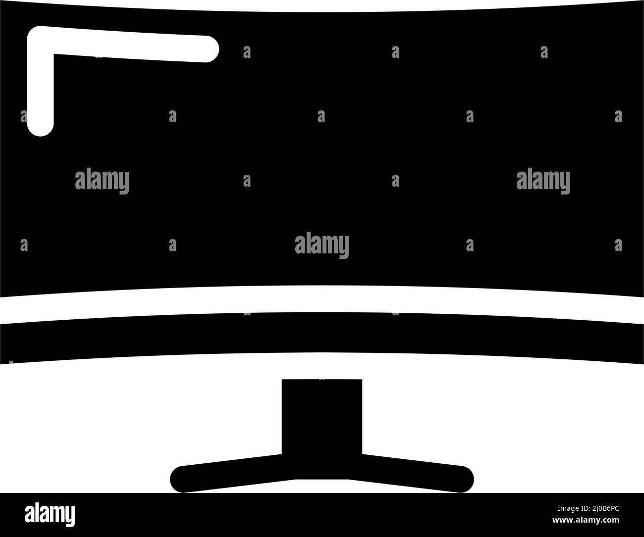 monitor computer display glyph icon vector illustration Stock Vector