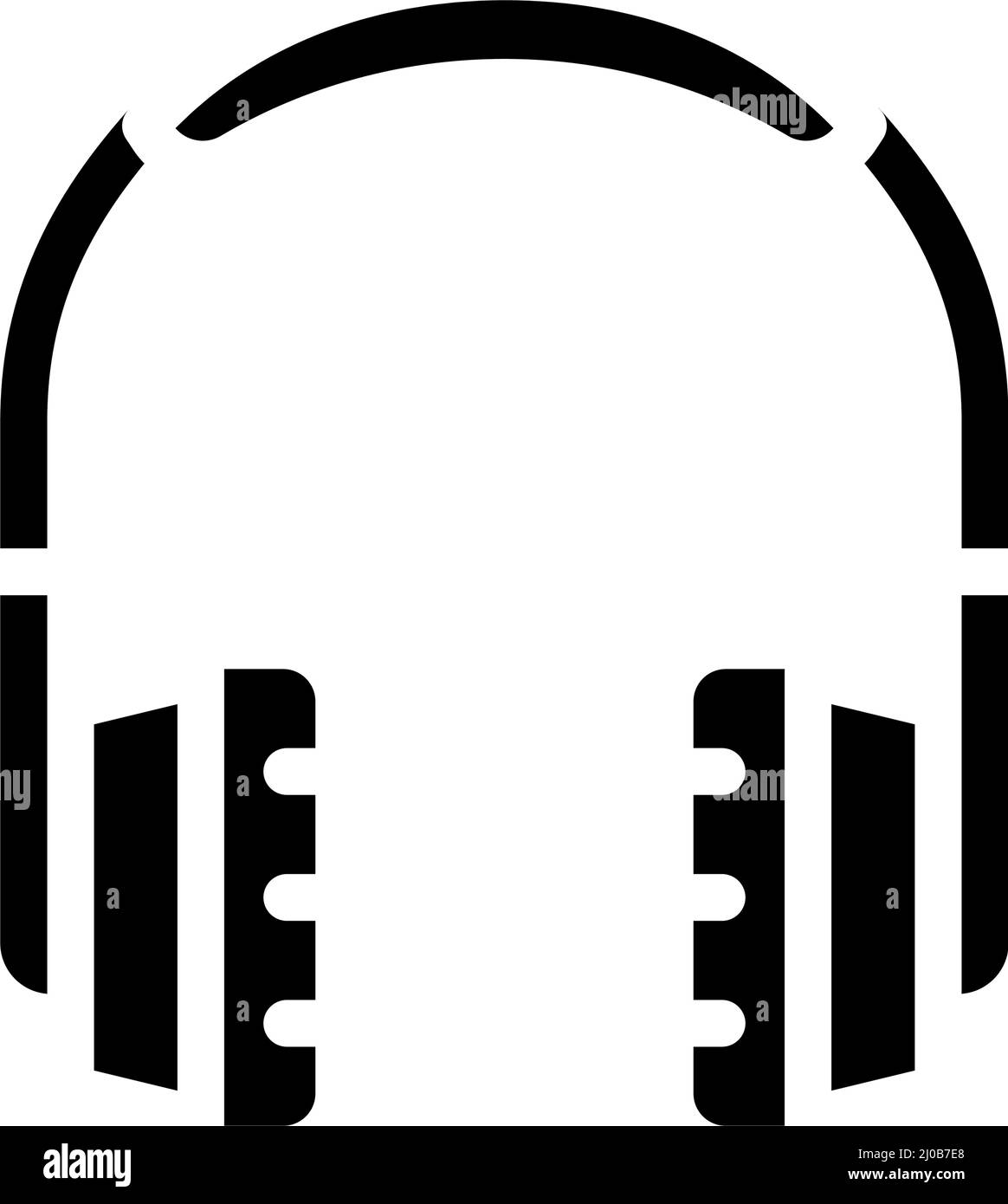 headphones electronic glyph icon vector illustration Stock Vector