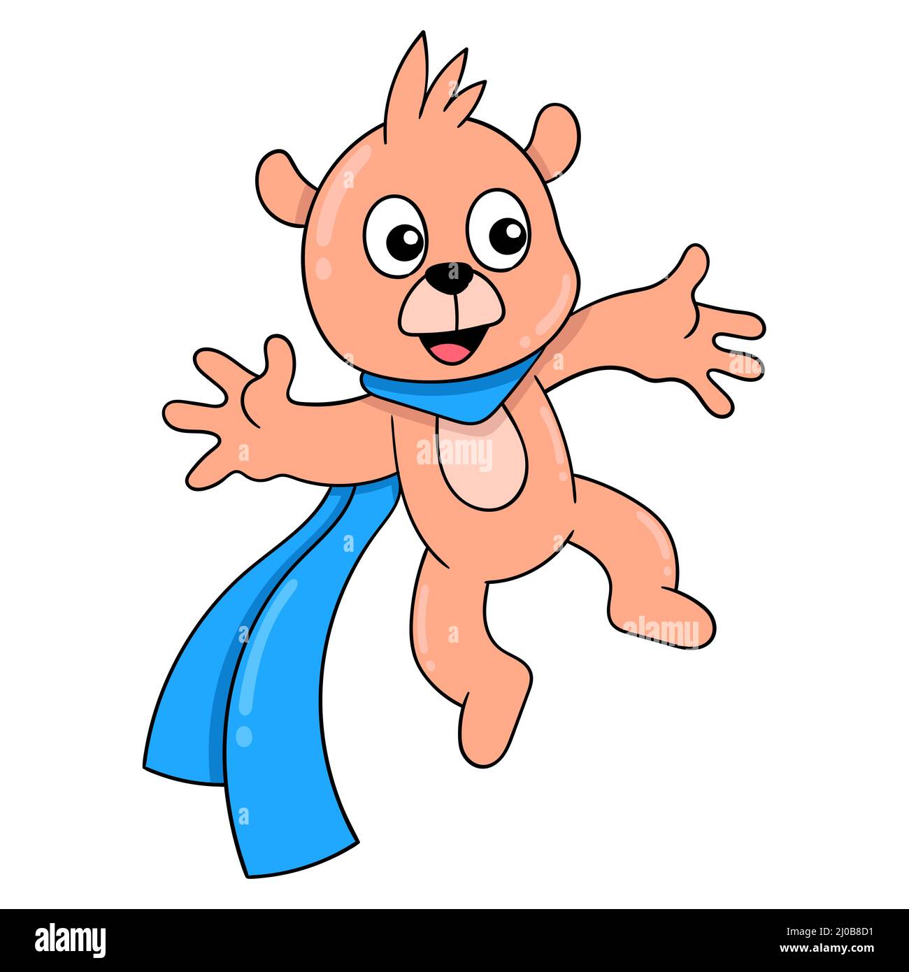 bear cub wearing a cute and cute scarf Stock Vector Image & Art - Alamy