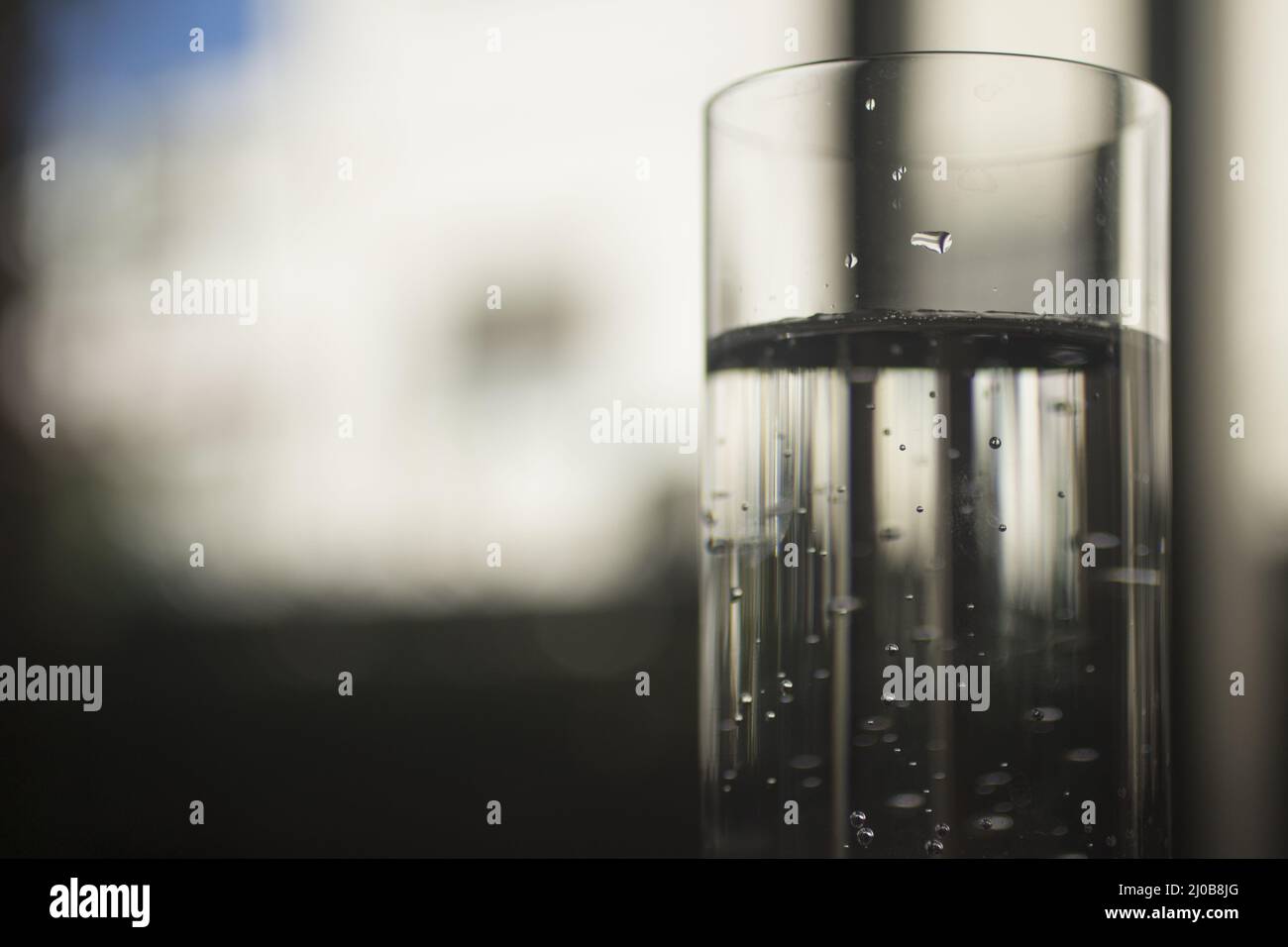 Glass of sparkling water soft drink Stock Photo Alamy