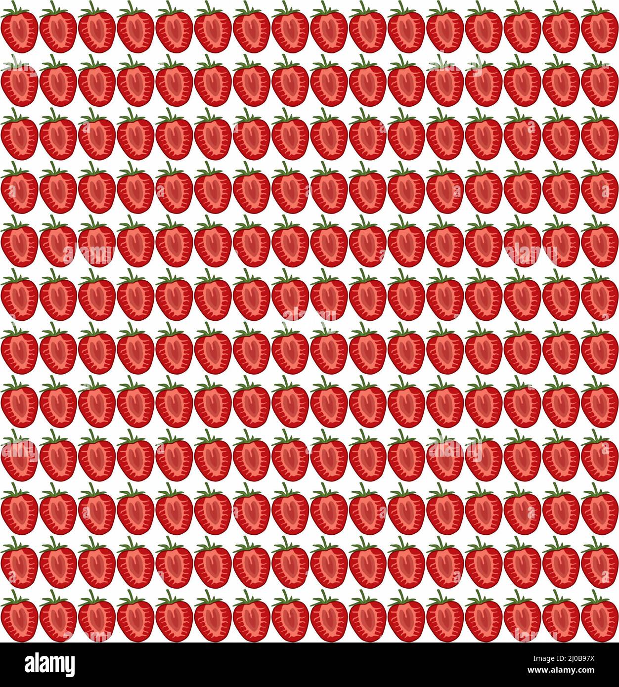 Seamless strawberry pattern Stock Photo