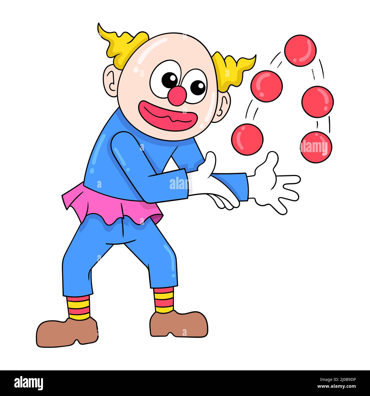 funny clown performing juggling ball Stock Vector Image & Art Alamy