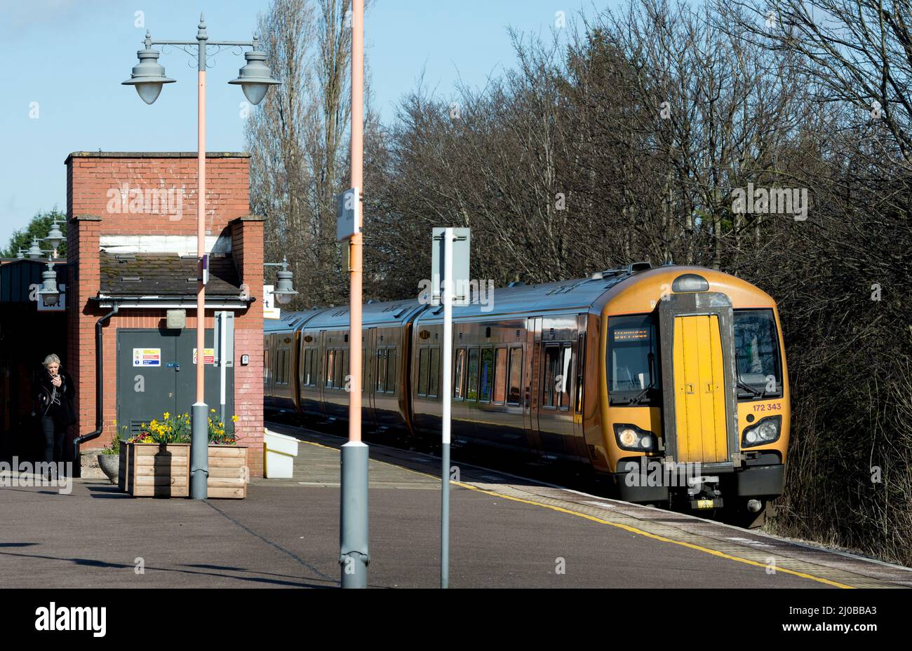 West Midlands Railway class 172 diesel at Olton station, West Midlands