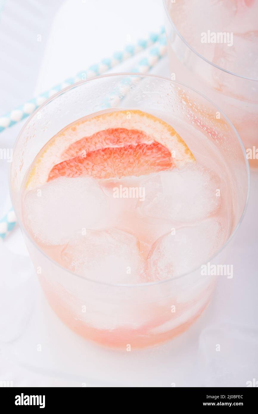 Juicy grapefruit cocktail with ice and alcohol Stock Photo Alamy