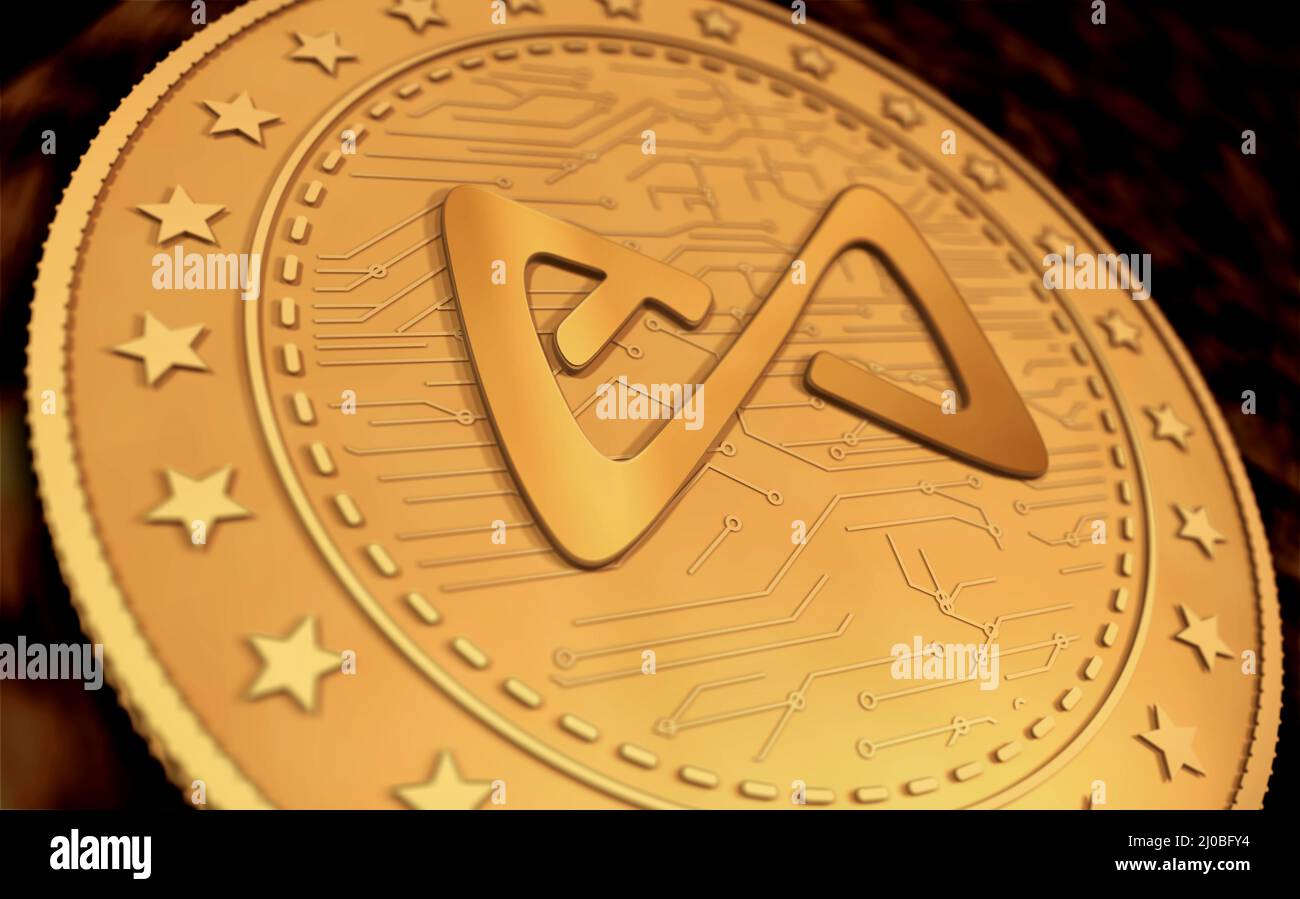 Axie Infinity AXS token symbol in digital circle with futuristic  cryptocurrency theme on blue background. Cryptocurrency coin icon for  banner or news Stock Photo - Alamy