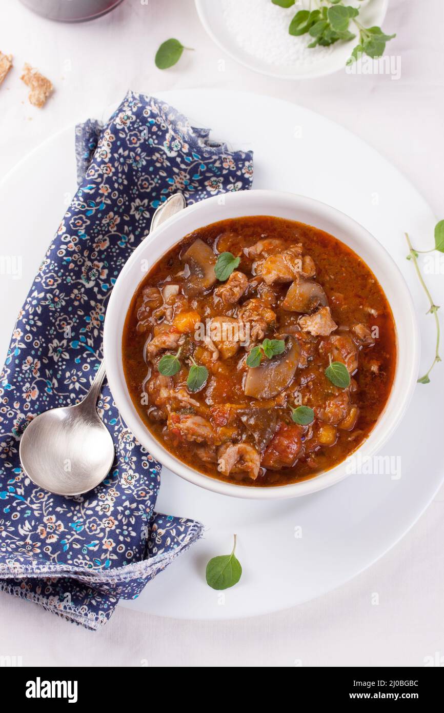 Chicken ragout with pumpkin Stock Photo - Alamy