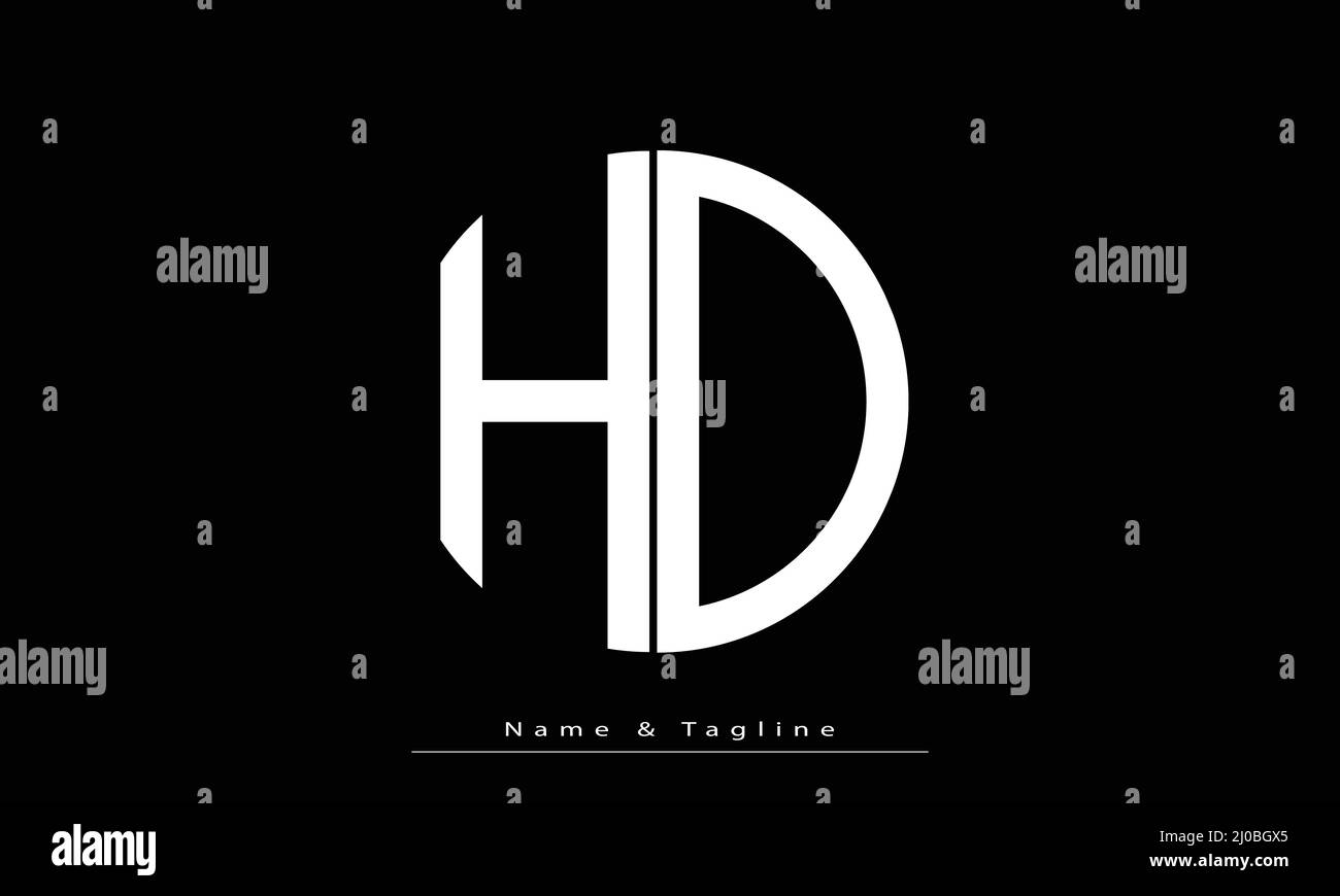 Alphabet letters Initials Monogram logo HD , DH Stock Vector Image ...