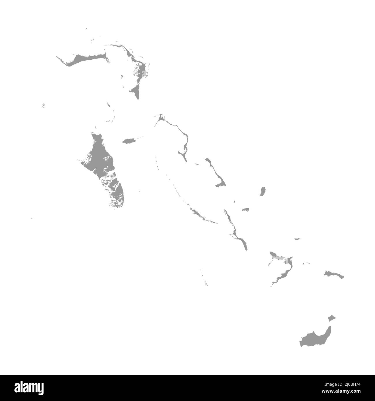 Bahamas vector country map silhouette Stock Vector