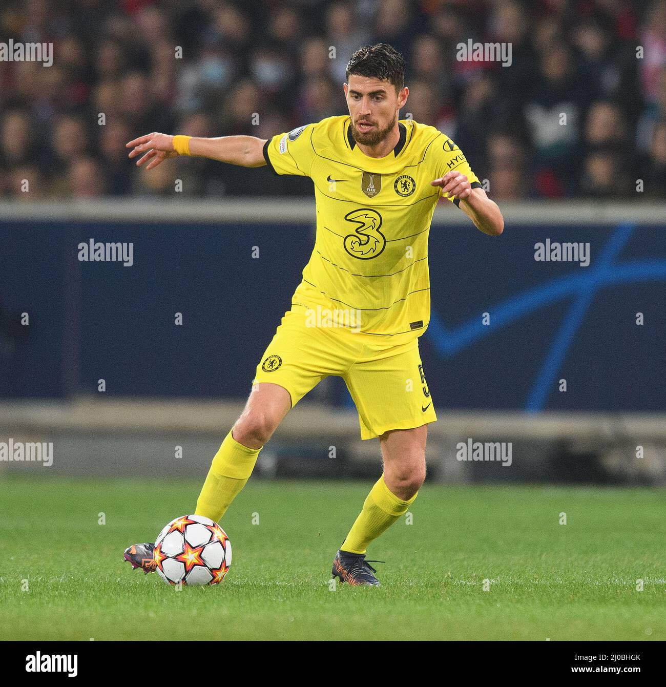 16 March 2022 - Lille v Chelsea - UEFA Champions League - Round of Sixteen - Second Leg - Stade Pierre-Mauroy  Jorginho during the Champions League match against Lille. Picture Credit : © Mark Pain / Alamy Live News Stock Photo