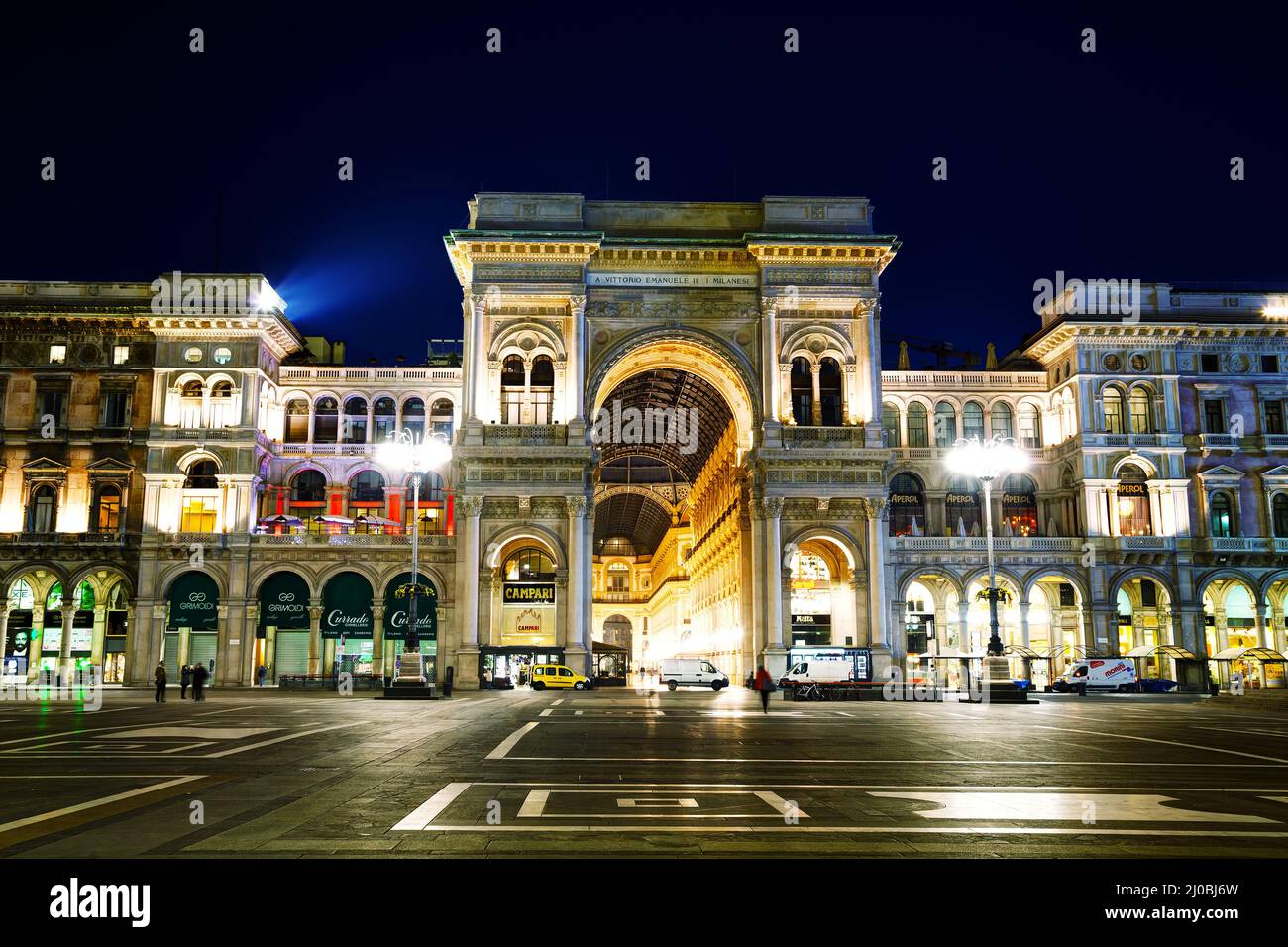 Galleria Vittorio Emanuele II shopping mall entrance in Milan, Italy ...