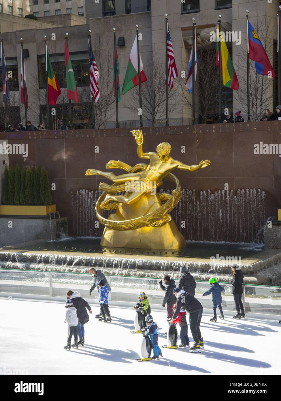 Ice Rink Manhattan The ice-skating rink at Rockefeller Center is a popular tourist ...