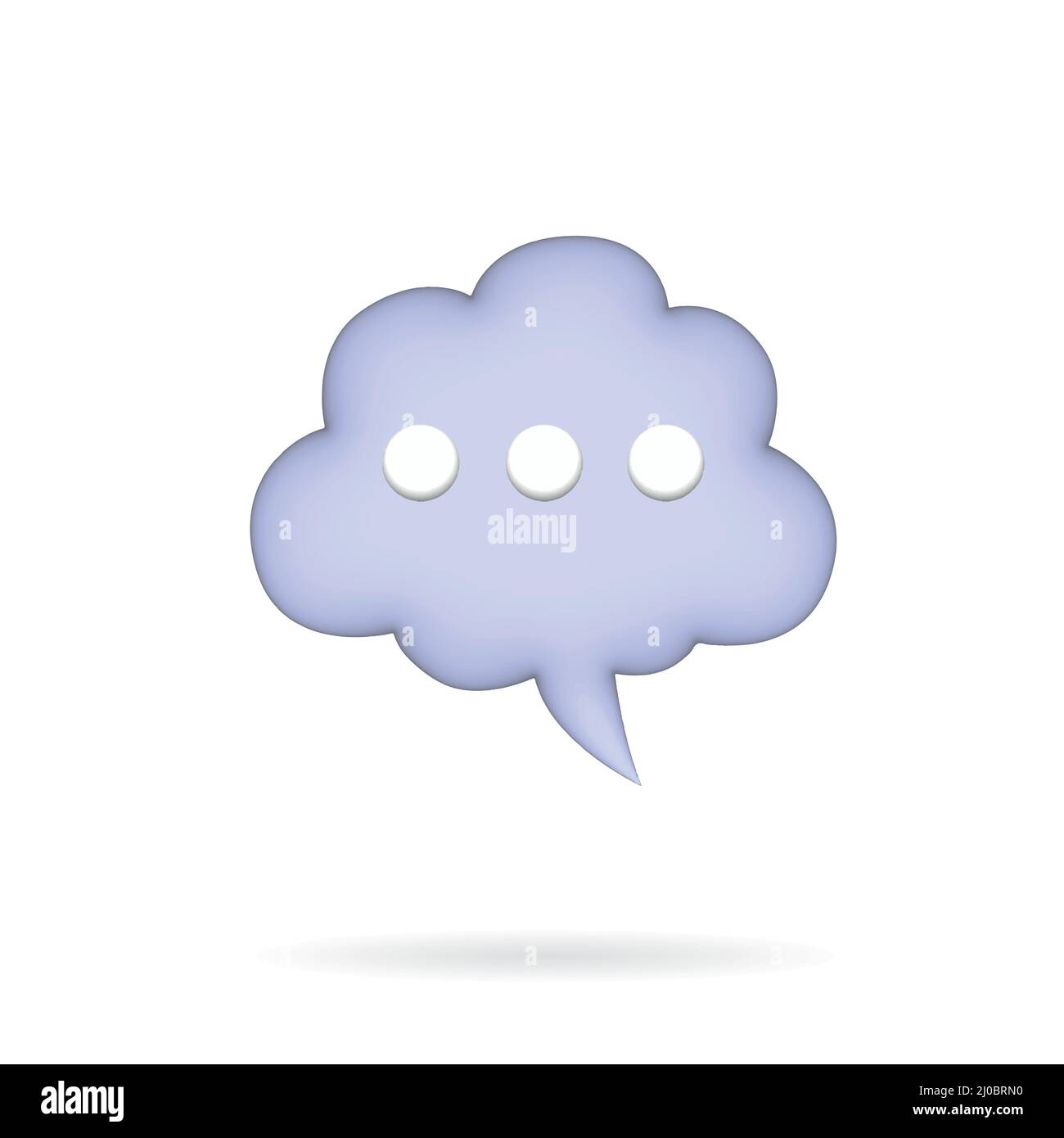 Speech, dialogue bubble and communication, - realistic icon. 3d vector. Stock Vector