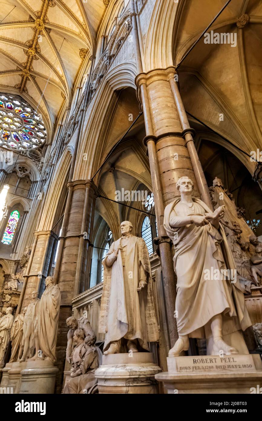England, London, Westminster Abbey, Memorial Statues of Prominant