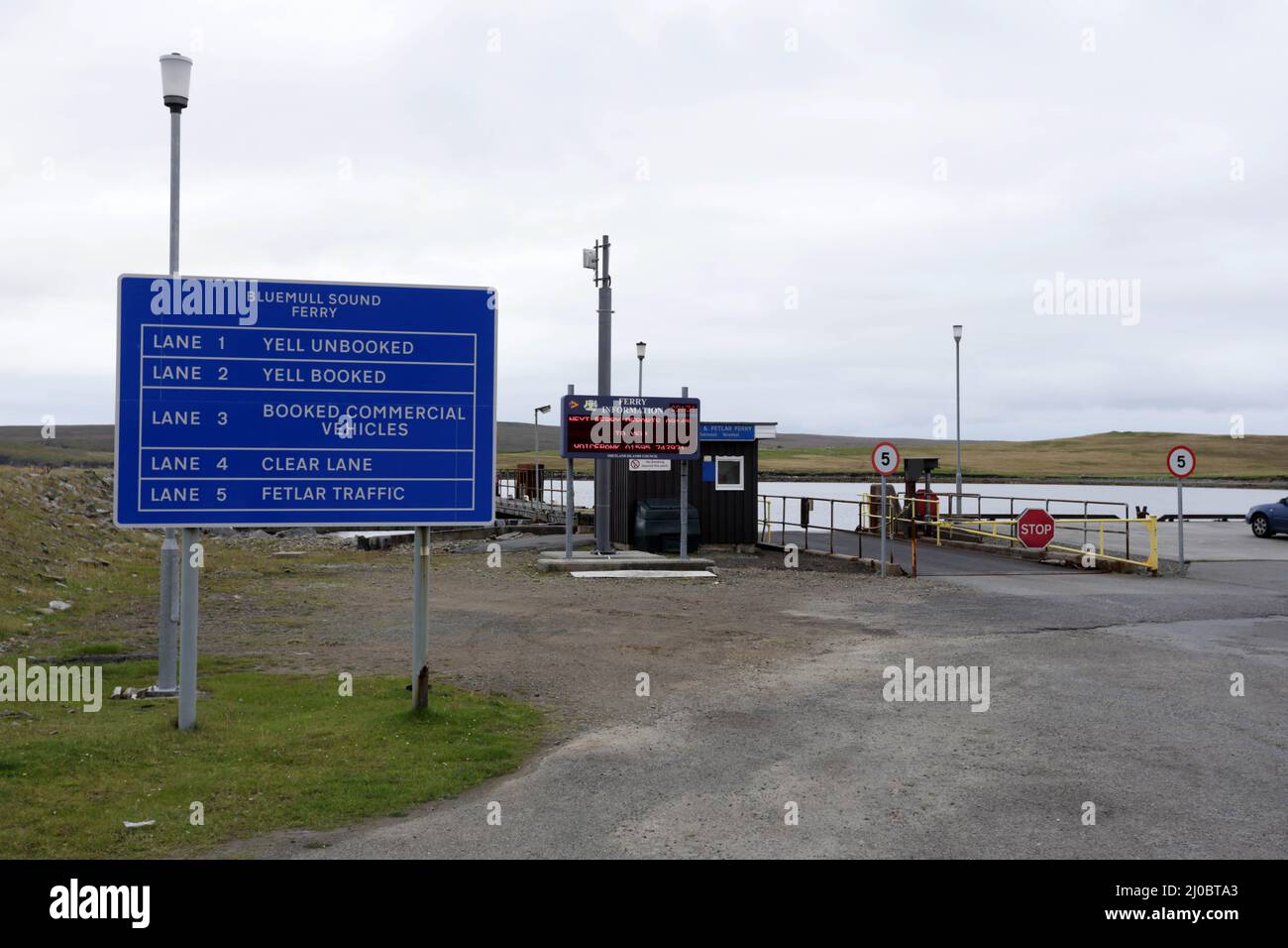 Ferry Terminal Belmont, Unst, Shetland Islands, Scotland Stock Photo
