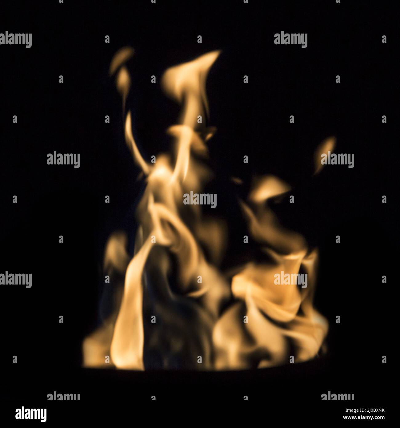 Fire flames on black Stock Photo