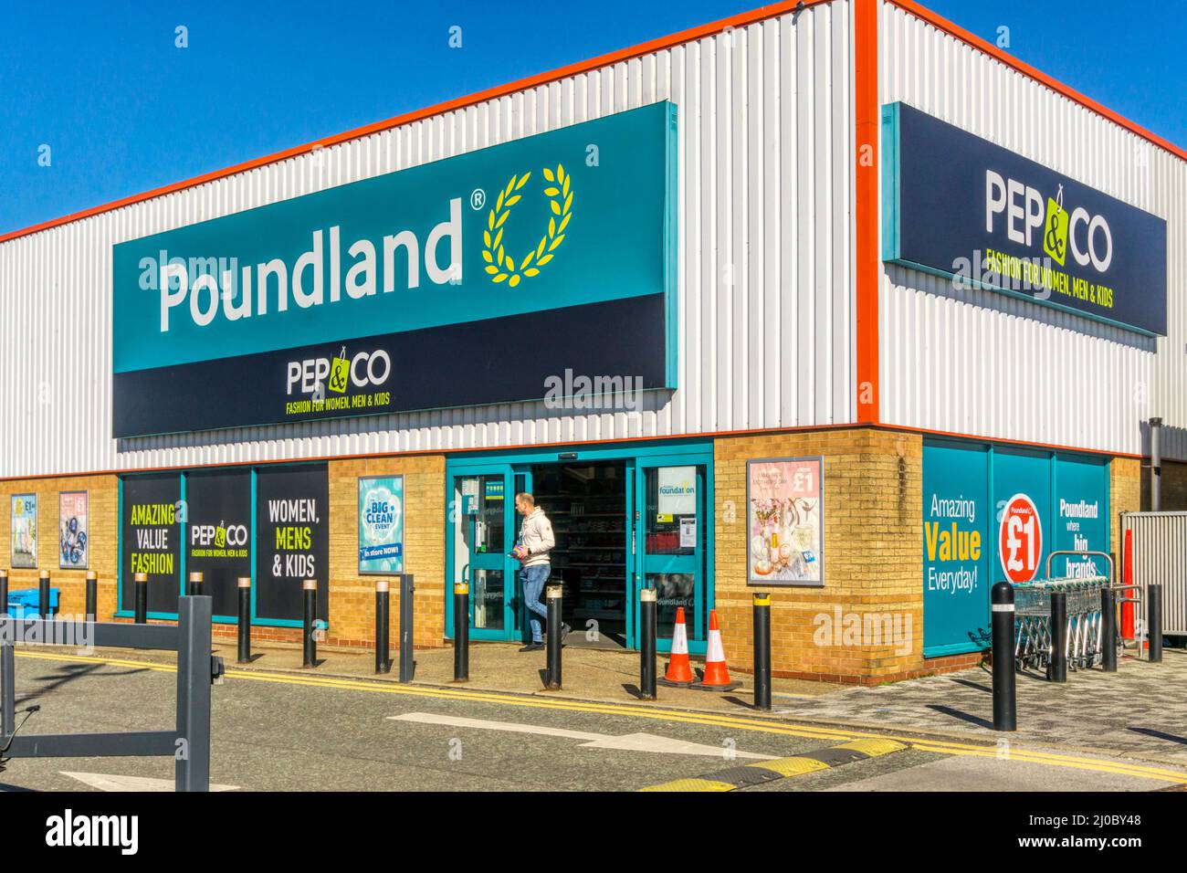 A Pep&Co discount fashion store-in-a-store in a branch of Poundland in King's Lynn. Stock Photo