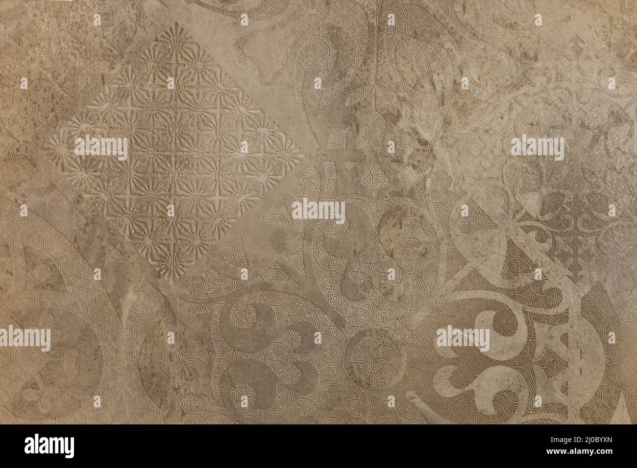 Damask grunge messy wall surface. Decorative stucco texture Stock Photo