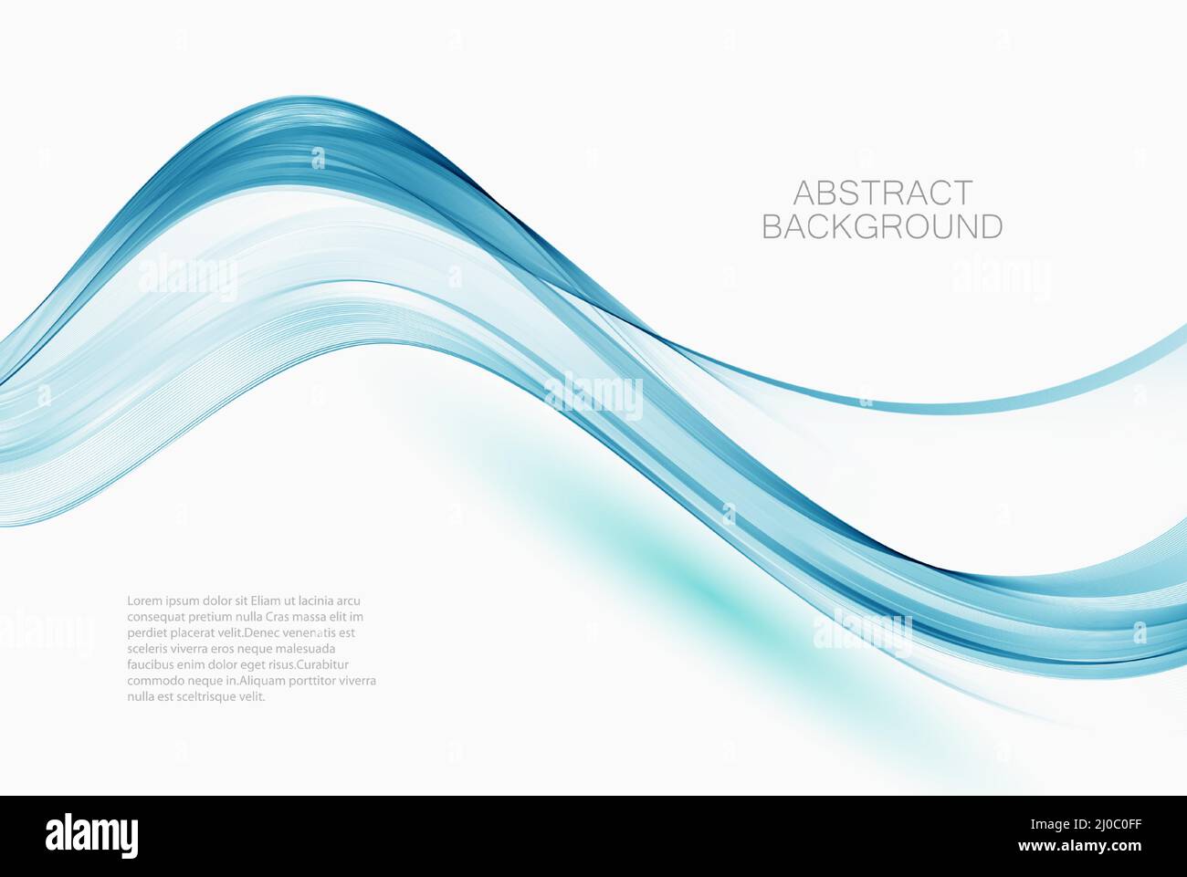 Blue color abstract wave. Flow of transparent lines in wave shape.Wave ...