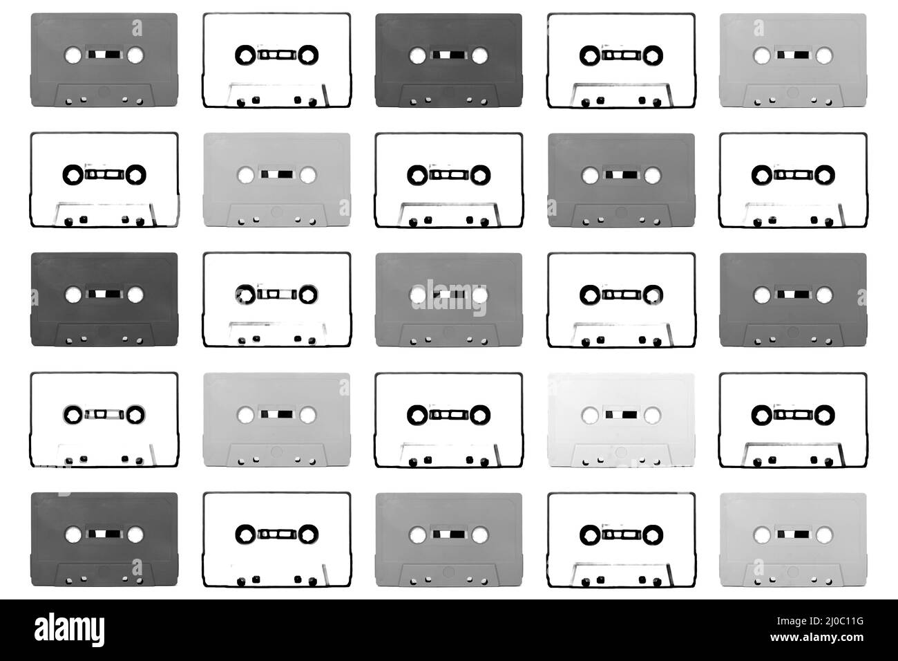 Vintage Cassette tape isolated on a white background Stock Photo - Alamy
