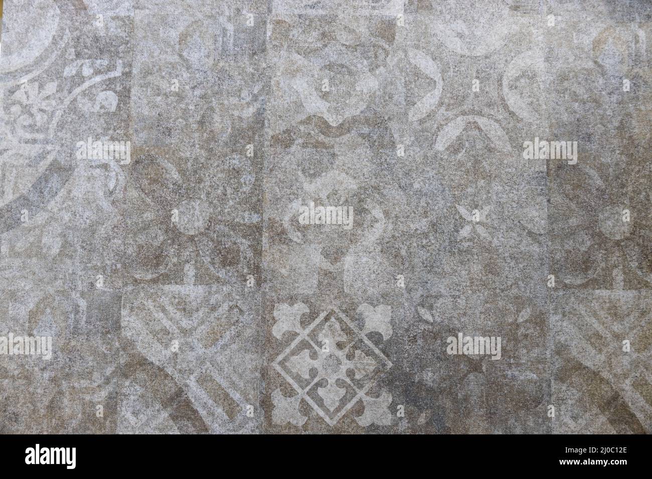 Wall surface background with decorative Damask stucco texture Stock Photo