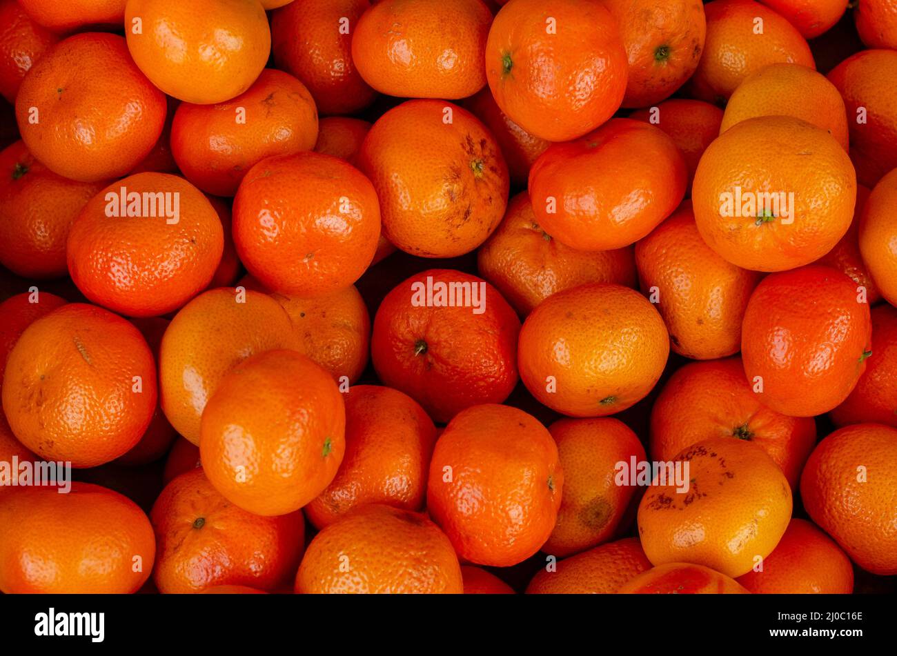 many organically grown mandarins in a greengrocer's shop Stock Photo Alamy