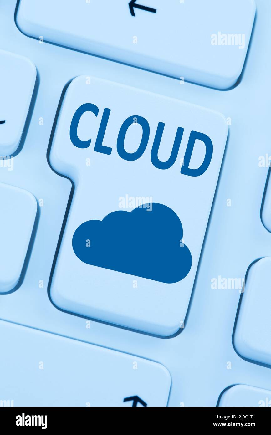 Cloud computing cloud online store storage internet computer Stock Photo