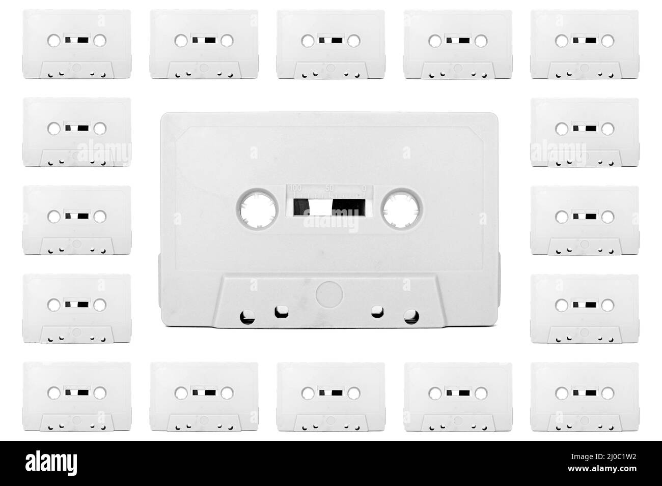 Vintage white Cassette tape isolated on a white background Stock Photo ...