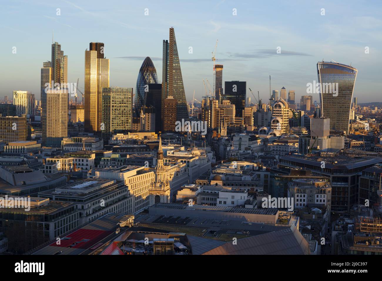 Aerial view of london at sunset hi-res stock photography and images - Alamy