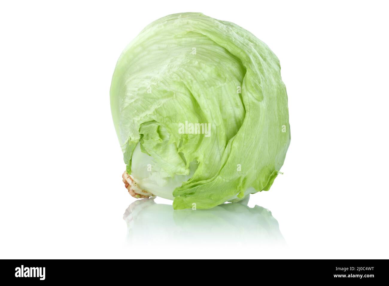 Iceberg lettuce lettuce head vegetable exempted isolated Stock Photo