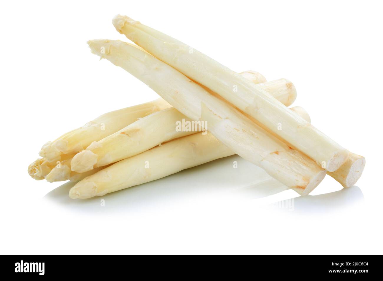 White white asparagus white vegetable cutout isolated Stock Photo