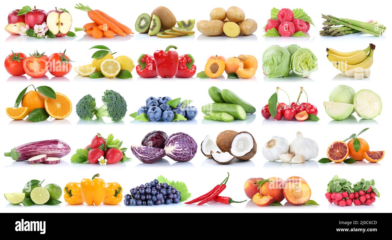 Fruit and vegetables fruit collection apple orange grapes bananas