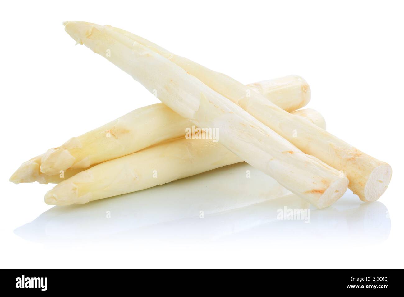 White white asparagus white exemption isolated Stock Photo