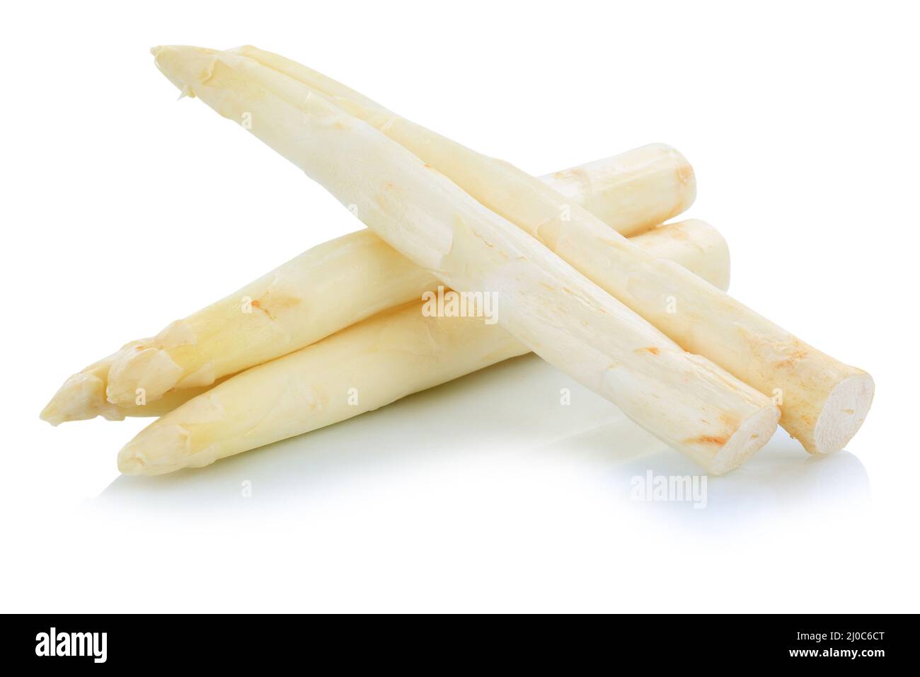 Fresh white white asparagus white white exempted isolated Stock Photo