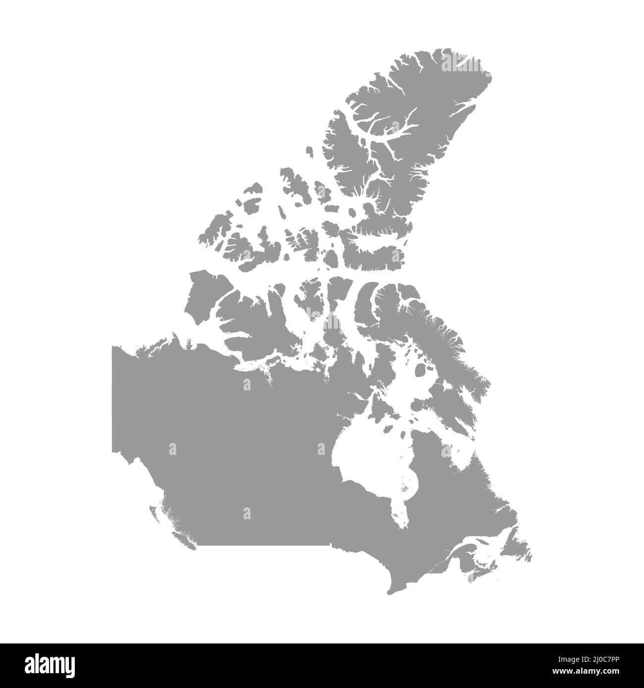 Canada vector country map silhouette Stock Vector Image & Art - Alamy
