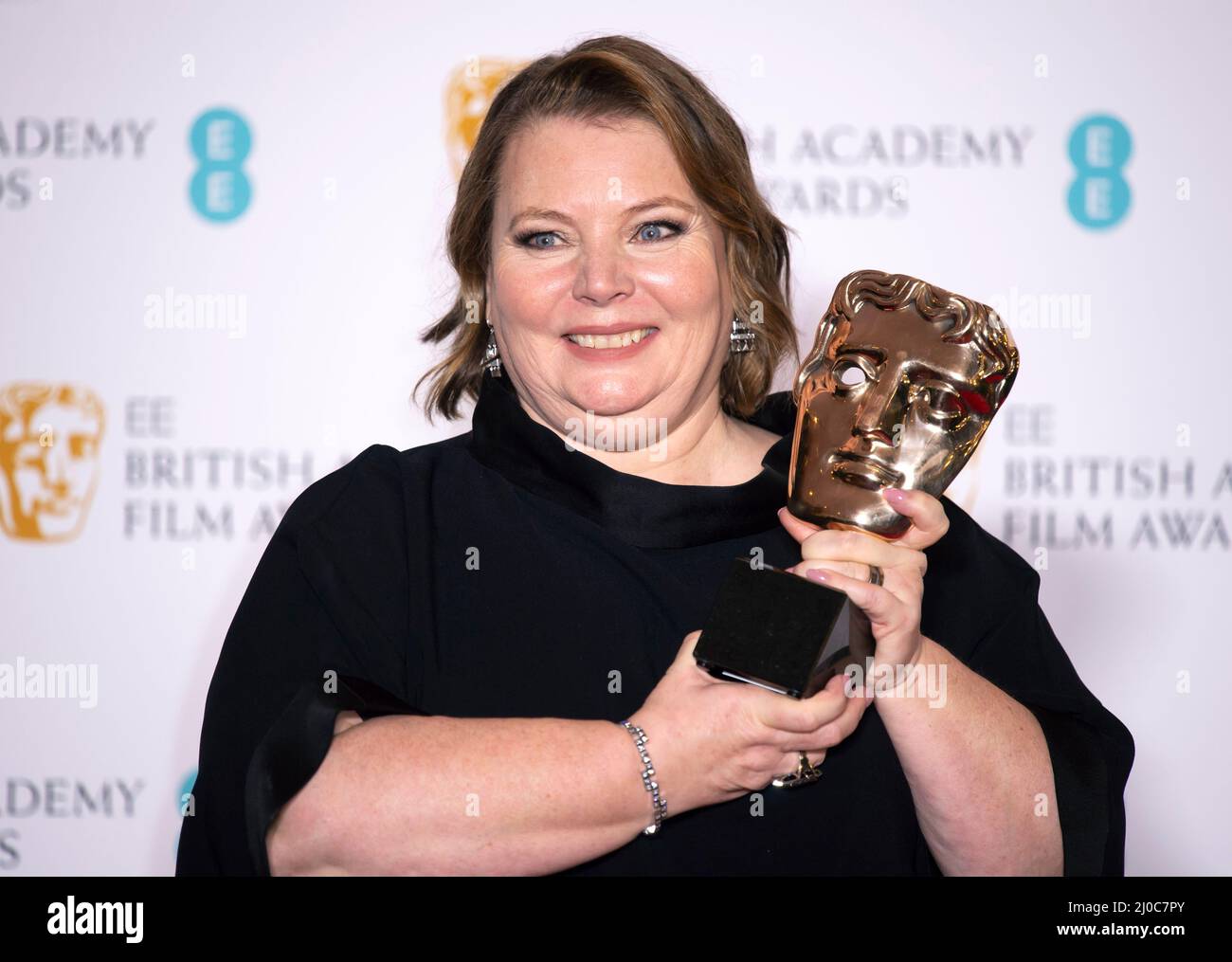 March 13th, 2022, London, UK. Joanna Scanlan in the Winners Room at the