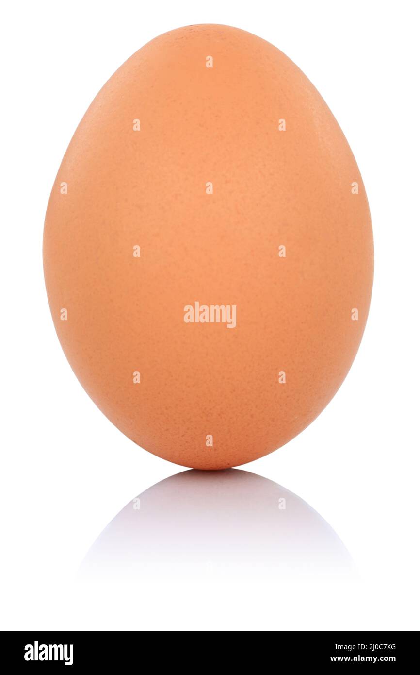 Brown egg cropped isolated Stock Photo