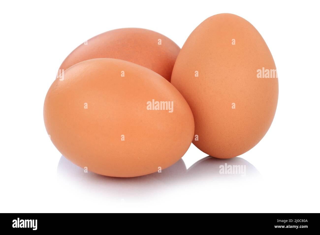 Brown eggs cropped isolated Stock Photo