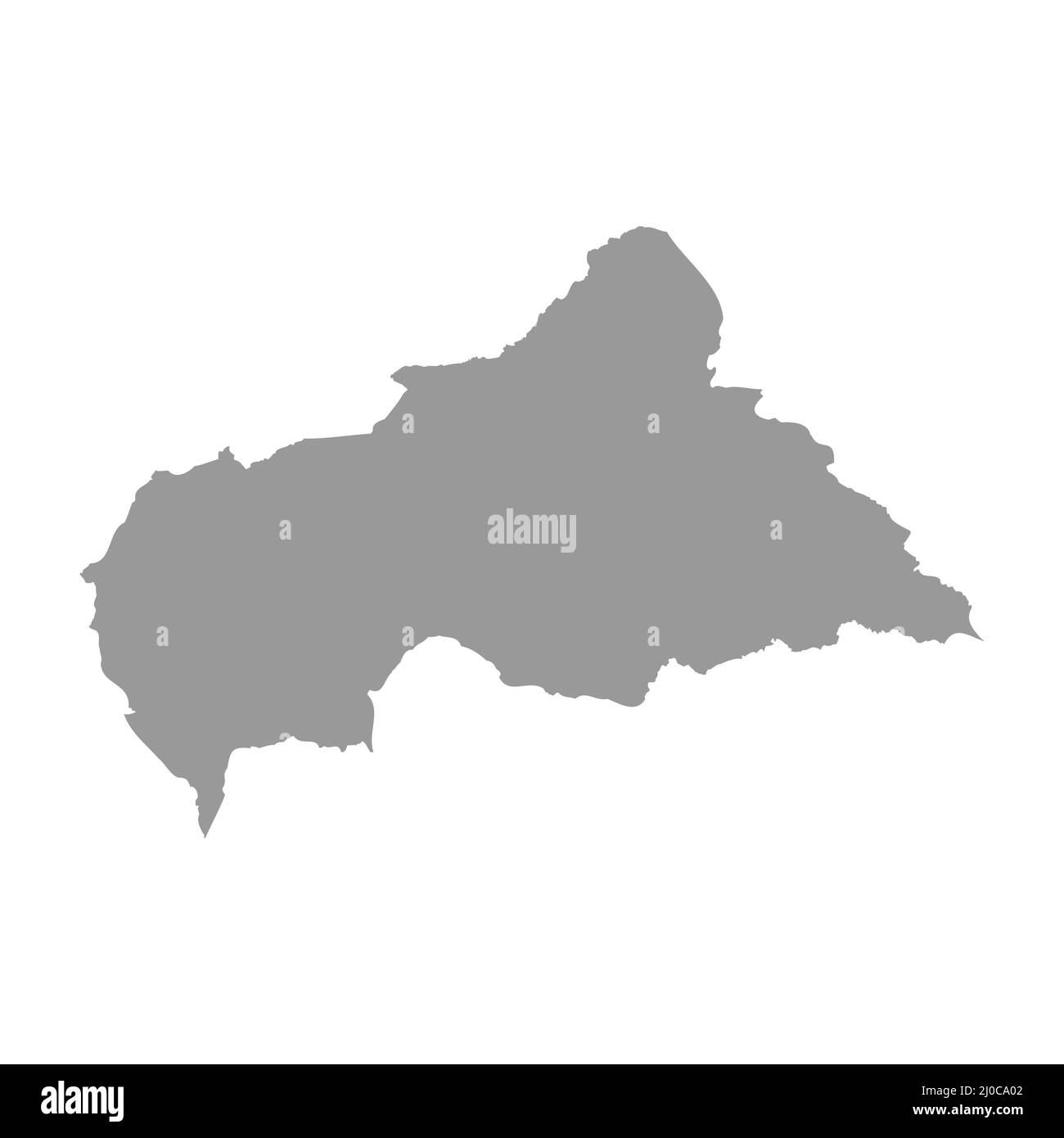 Central African Republic vector country map silhouette Stock Vector ...